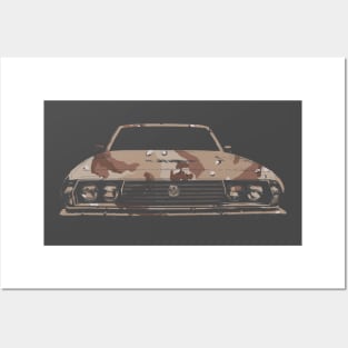 Leyland P76 1970s Australian classic car desert camo Posters and Art